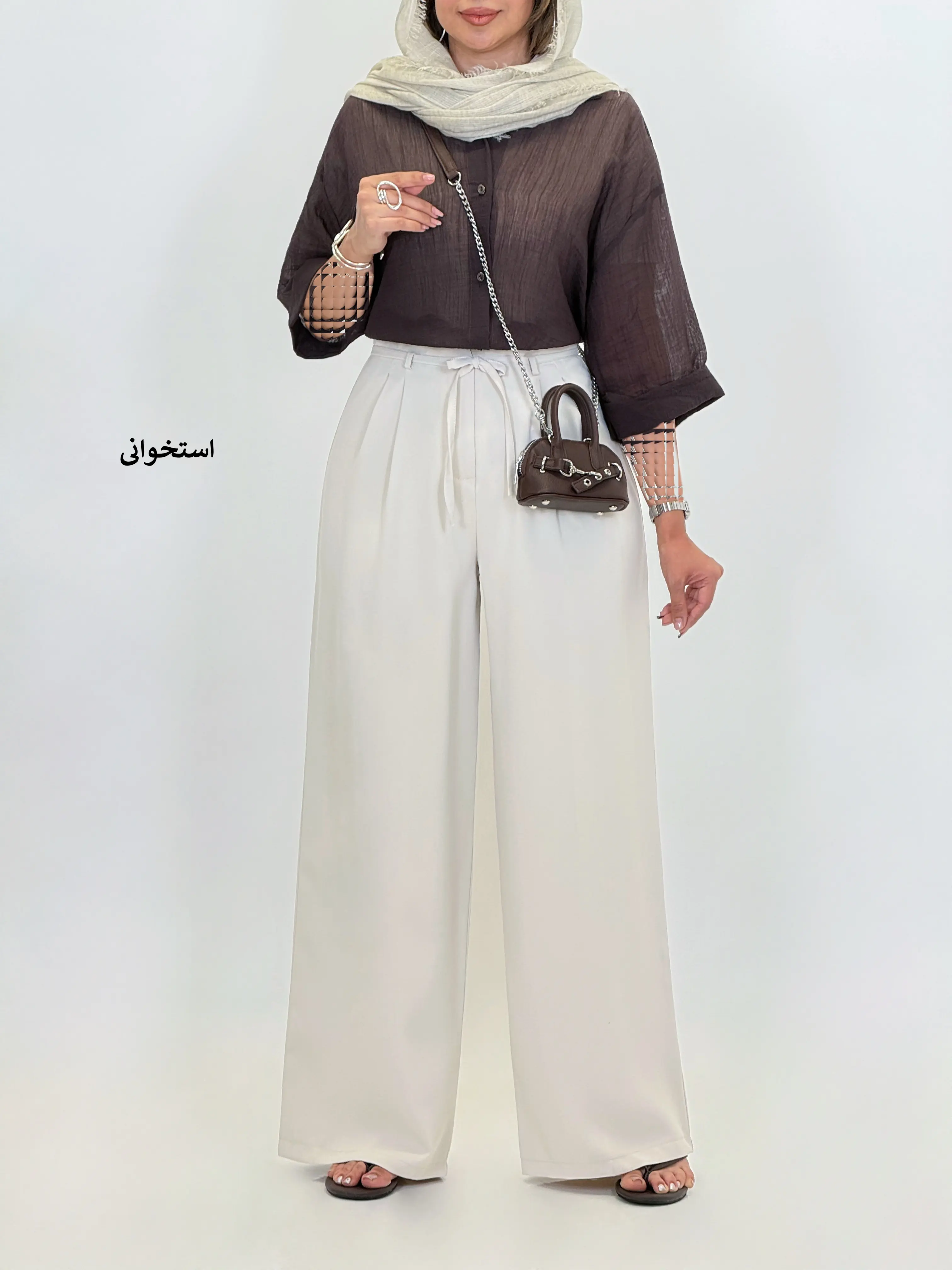 6951-شلوار فول بگ هرمس